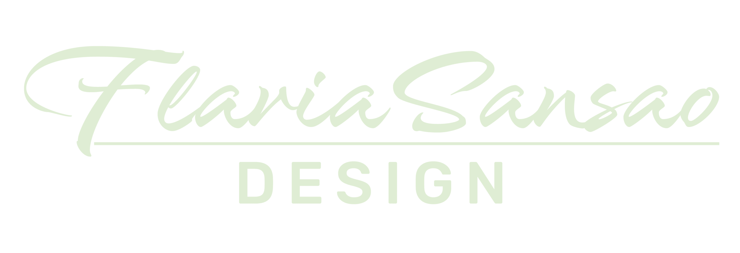 Flavia Sansao Design Logo light green